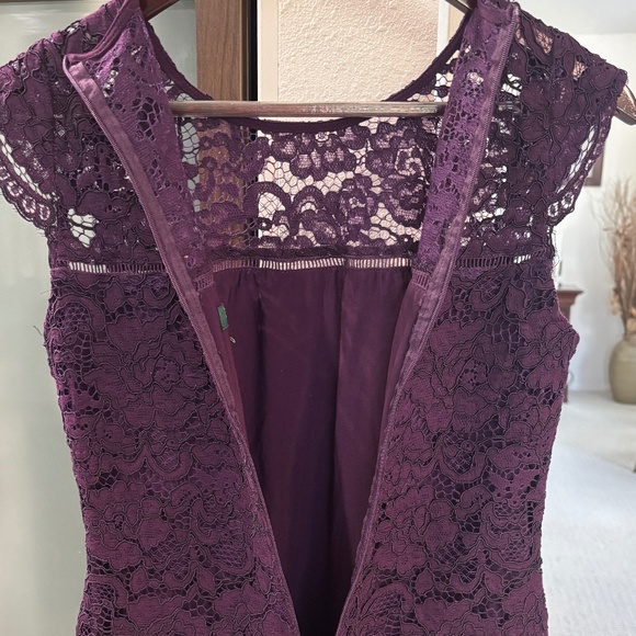 RALPH LAUREN Lace Overlay Sheath Dress - Purple Size 4 - Picture 8 of 12